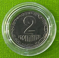 Обігова монета України 2 копійки 2012 р. Unc в капсулі