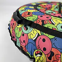 Тюбінг Смайли 120 см Надувні санки-ватрушка Тюбінг для льоду Стильна льодянка Ватрушка для снігу та льоду