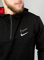 Чоловіче худі Nike чорний із капюшоном чоловіча спортивна кофта Найк, фото 3