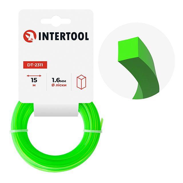 Волосінь для тримера "квадрат", 1.6 мм*15 м INTERTOOL DT-2311