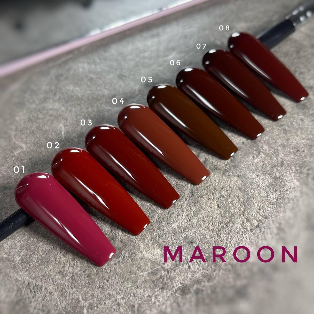 Гель лак GeliX maroon 01, 8ml