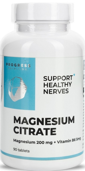 Магній цитрат + В6 Magnesium Citrate + Vitamin B6 90 таб, фото 1