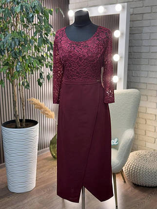 Елегантна жіноча сукня, тканина "Креп-Дайвінг" 54, 56, 58, 60, 62, 64 розмір 54, фото 1