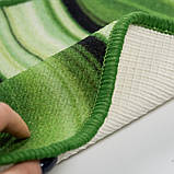 Килимок для Туалету з вирізом під унітаз на гумовій основі Print 214-1 57х60 см Зелений, фото 4