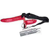 Страпон жіночий подвійний Bad Kitty червоний, 18 х 3 см, фото 3