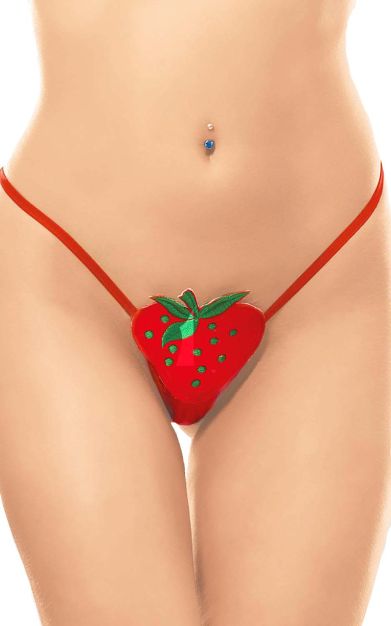 Стринги у формі полунички червоні L/S (One size), фото 1