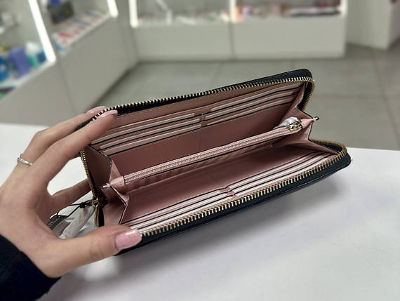 Кошелек Victoria's Secret Large Wallet with Zip Black, фото 3