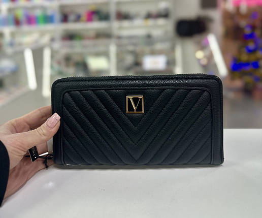 Кошелек Victoria's Secret Large Wallet with Zip Black, фото 1