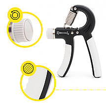 Еспандер кистьовий Cornix 5-60 кг з регульованим навантаженням XR-0142 Black/Grey Poland, фото 3