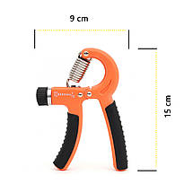 Еспандер кистьовий Cornix 5-60 кг з регульованим навантаженням XR-0143 Orange/Black Poland, фото 5