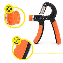 Еспандер кистьовий Cornix 5-60 кг з регульованим навантаженням XR-0144 Black/Orange Poland, фото 3