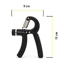 Еспандер кистьовий Cornix 5-60 кг з регульованим навантаженням XR-0145 Black Poland, фото 5