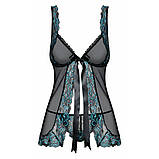 Еротичний пеньюар із блакитним мереживом, S/M, фото 3