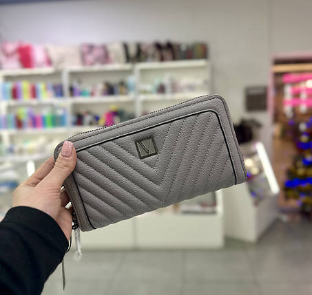 Гаманець Victoria's Secret Large Wallet with Zip Grey, фото 1