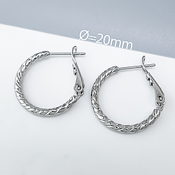 Сережки Конго "Серпантин" з насічками, медичне золото Xuping, родій