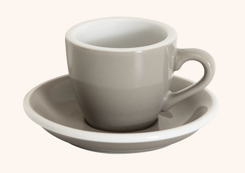 LOVERAMICS EGG еспресо чашка і блюдце (тауп) 80 мл