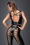 Топ-корсет зі шнурівкою на декольте F155 NOIR S, фото 3