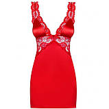 Сексуальна червона сорочки з мереживом S/M, фото 2