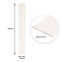 Панель-рейка в рулоні білий 2900*350*6мм (D) SW-00002068, фото 4