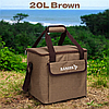 Термосумка для пікніка термосумка для їжі термосумка для обідів ізотермічна Ranger 20L Brown коричнева, фото 7