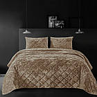 Покривало велюрове 230*250 ТМ Номе Textile Velour Marble колір капучино
