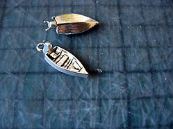 Підвіска металева. Човен 3D, 6х8х22 мм