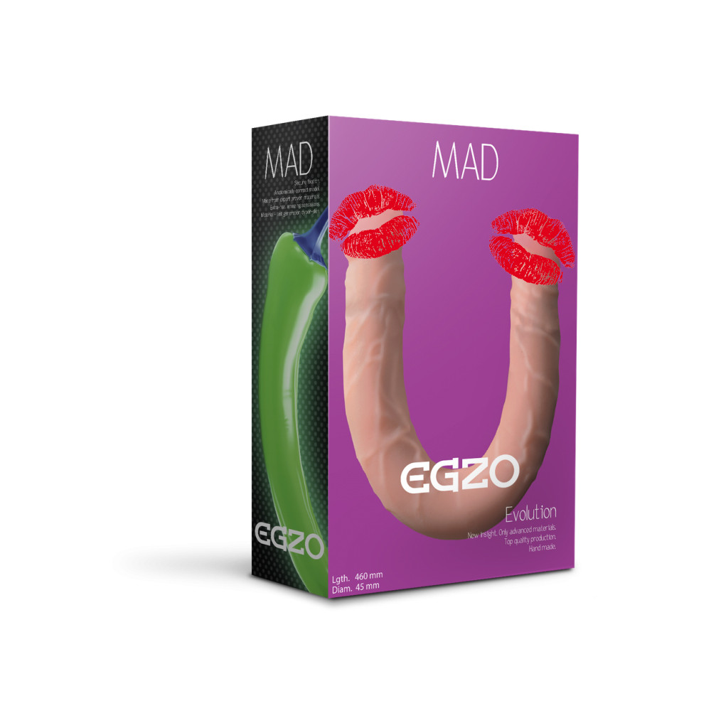 Фалоїмітатор двостінний Egzo 47 х 4 см, фото 1