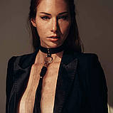 Нашийник-чокер із довгим пензликом MAZE Bijoux Indiscrets чорний, фото 2