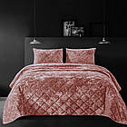 Покривало велюрове 230*250 ТМ Номе Textile Velour Marble колір пудровий