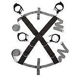 Хрестоподібна ремінна система Fifty Shades of Grey для фіксації до ліжка, чорна, фото 2