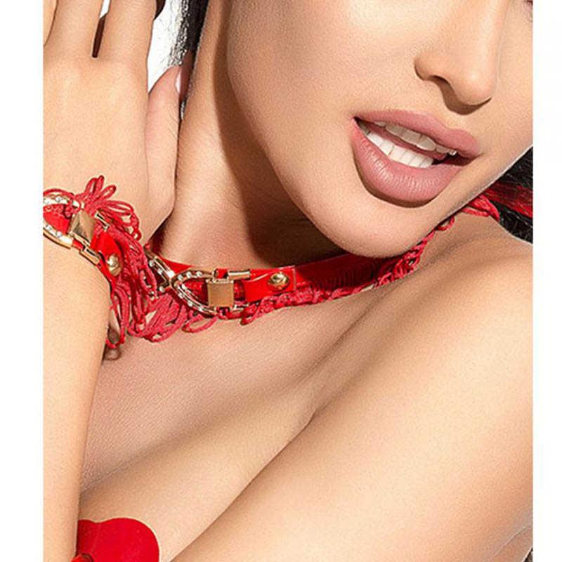 Чокер із торочками Me Seduce, червоний, фото 1