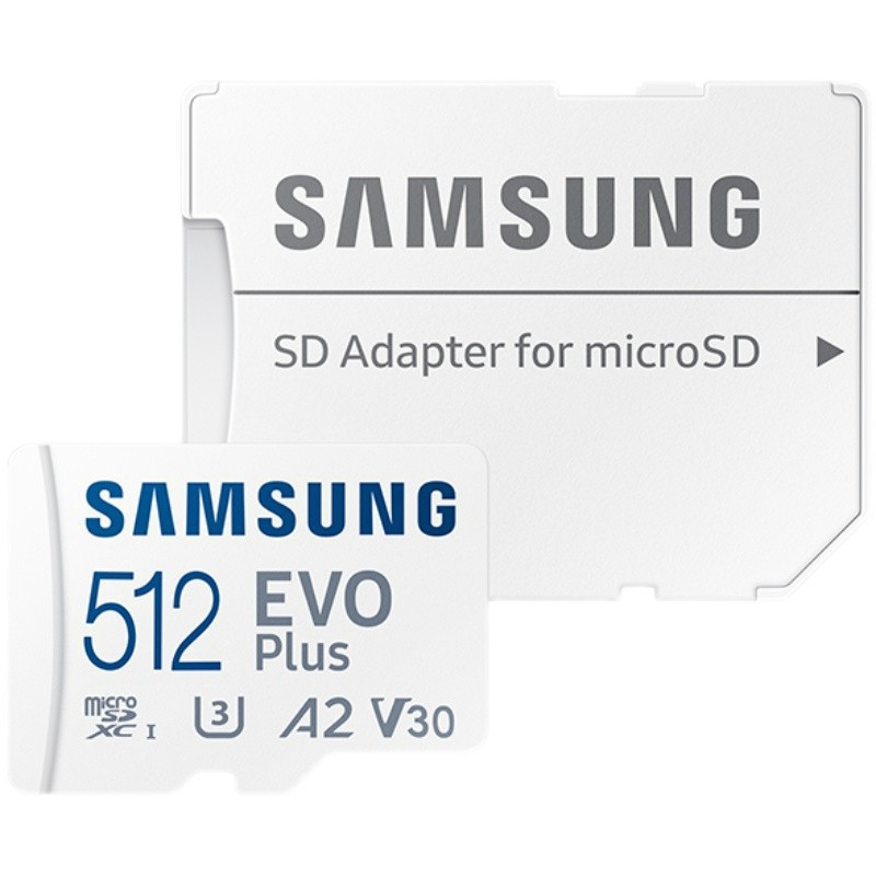 Карта пам'яті Samsung 512 GB microSDXC Class 10 UHS-I U3 V30 A2 EVO Plus + Адаптер, фото 1