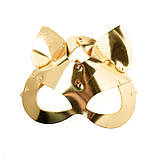 Маска-Кошка шкіряна, Голландія золота глянсова, фото 2