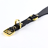 Маска на очі Blindfold UPKO з італійської шкіри, чорна, фото 7