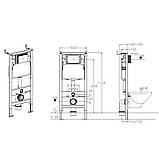 Комплект інсталяційний для унітазу Koer KT-0401 (без панелі змиву) (KR5166), фото 5