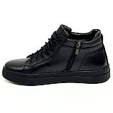 Черевики низькі чоловічі на шерсті зі шнурівкою чорні та Zlett 5557 чор розмір 40, фото 2