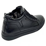 Черевики низькі чоловічі на шерсті зі шнурівкою чорні та Zlett 5557 чор розмір 40, фото 7