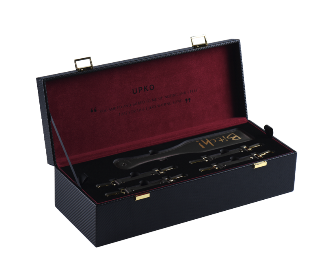 Валіза ваших таємних бажань UPKO Kinky Tools Set італійська шкіра, чорний, фото 1