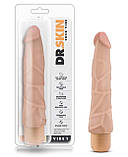 Вібратор реалістичний Dr. Skin, мультишвидкісний, бежевий, 22.8 х 5 см, фото 2