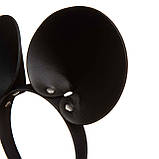 Вушка на обручі Мікі-Маус, шкіряні, чорні, One Size, фото 8