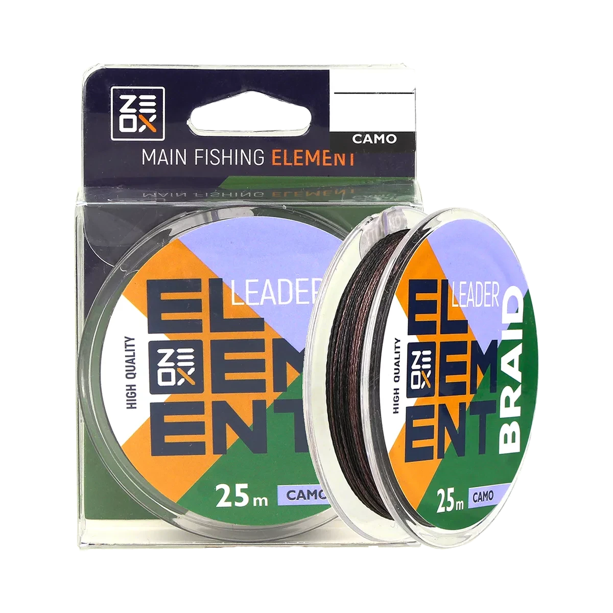 Повідковий матеріал Zeox Element Leader Braid 25м Camo 0.14мм, фото 1