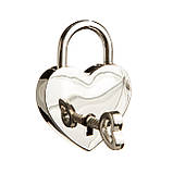 Нашийник із металевого ланцюга із замком у формі сердечка, сріблястий, фото 3