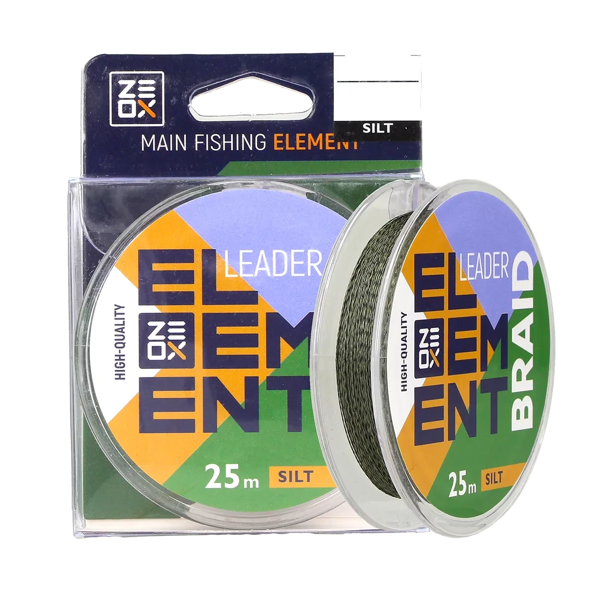 Повідковий матеріал ZEOX Element Leader Braid 25м Silt 0.12мм, фото 1