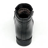 Черевики низькі чоловічі на шерсті зі замками чорні та Zlett 7824 Х чор розмір 40, фото 6