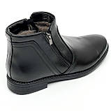 Черевики низькі чоловічі на шерсті зі замками чорні та Zlett 7824 Х чор розмір 40, фото 7