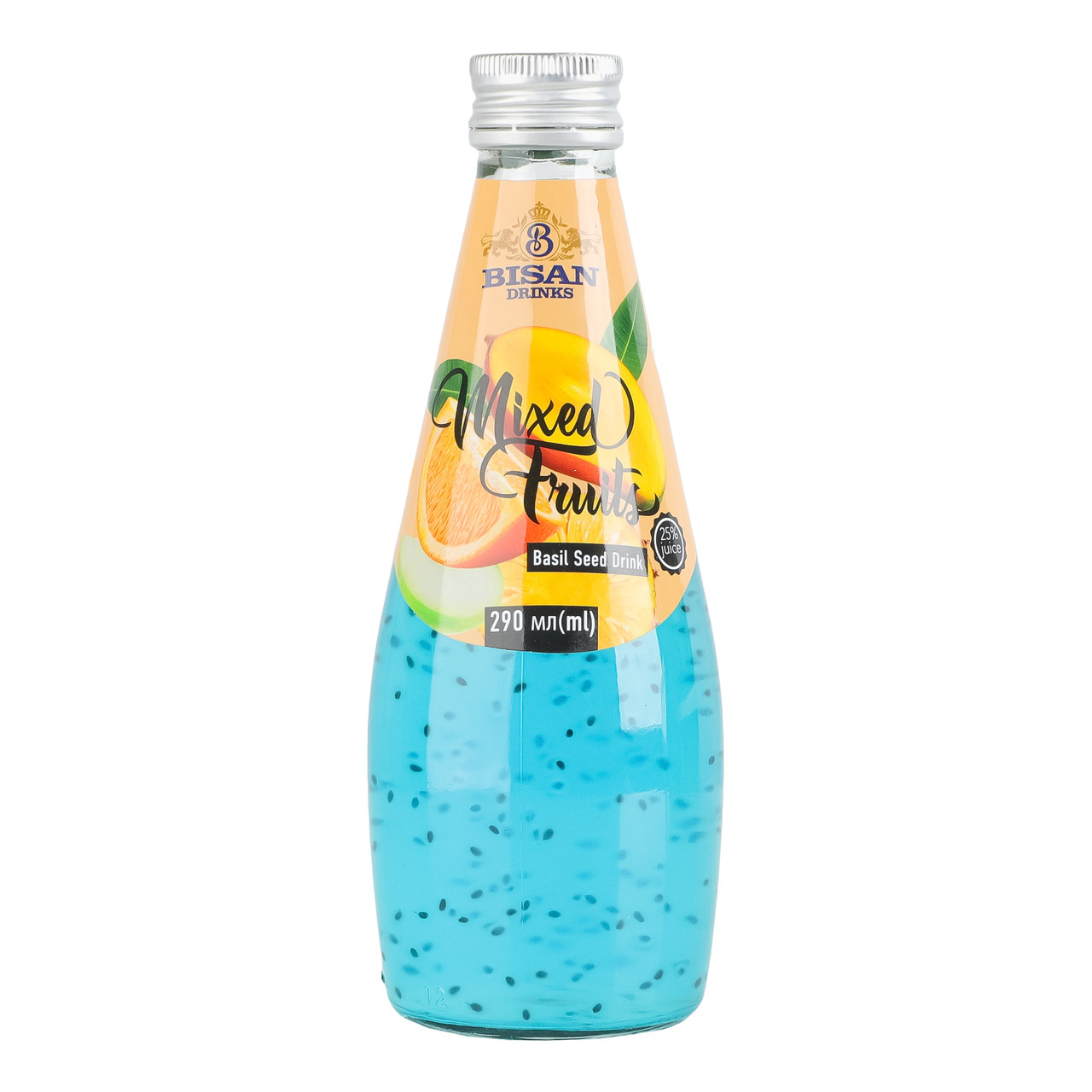 BISAN напій Basil Seed Drink Mixed Fruit 290мл c/б