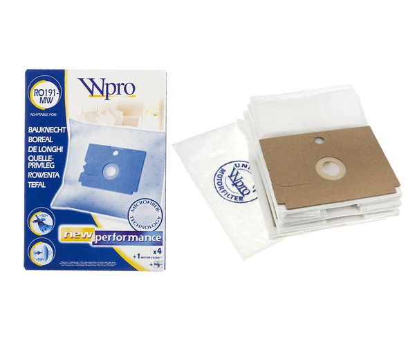 Набір мішків Wpro RO191-MW (4 шт + фільтр) - 481281718623