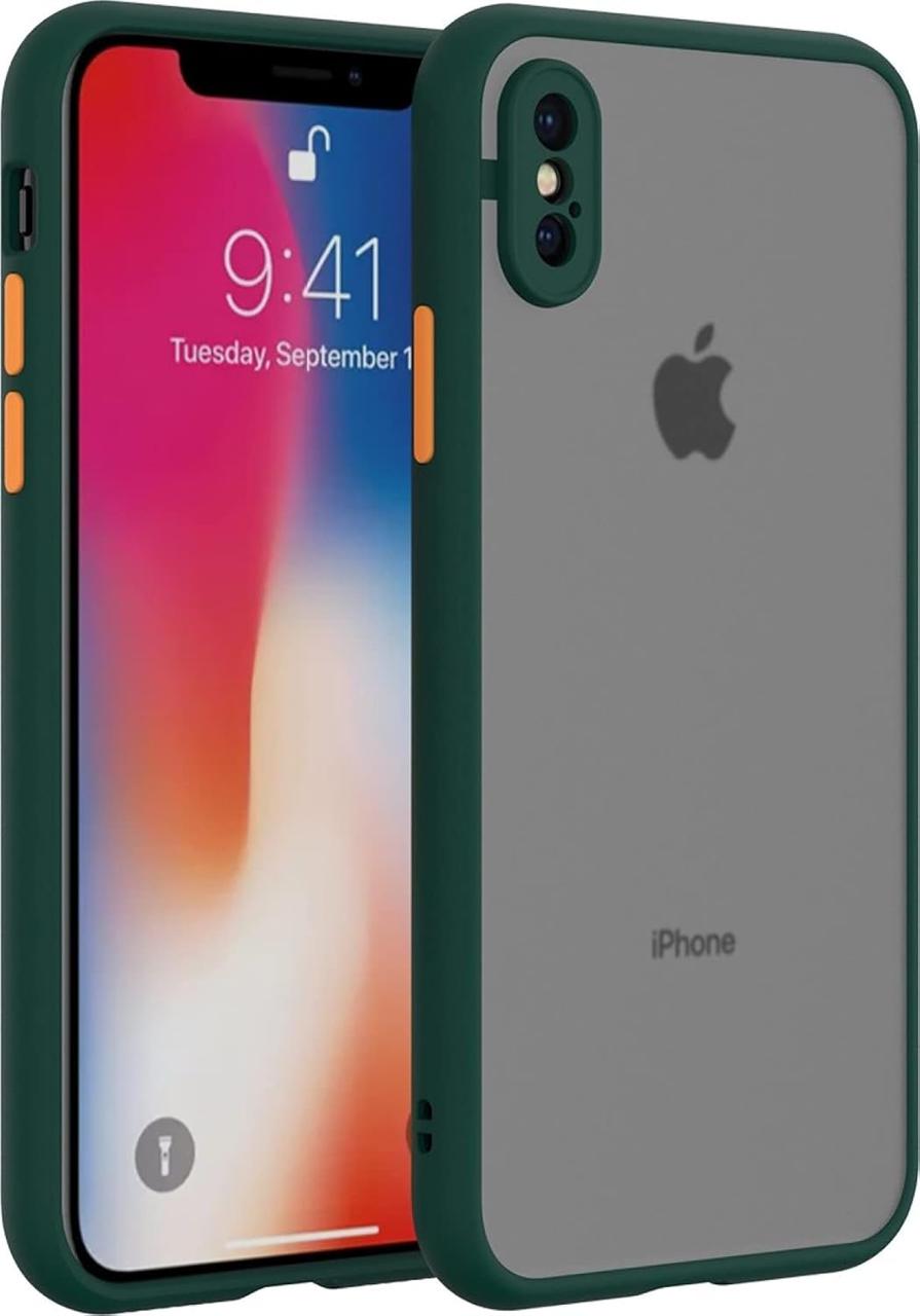 Чохол iPhone XS Max - Goospery Matte Case, Dark Green (Камера закрита)