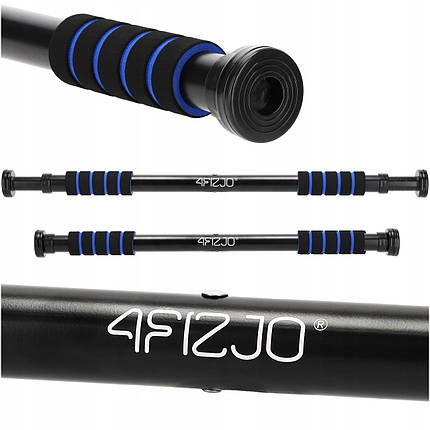 Турнік розсувний 4FIZJO Basic 61.5-100 см Black/Blue (P-5905973402705), фото 1