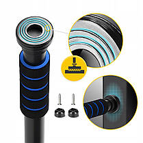 Турнік розсувний 4FIZJO Basic 61.5-100 см Black/Blue (P-5905973402705), фото 5